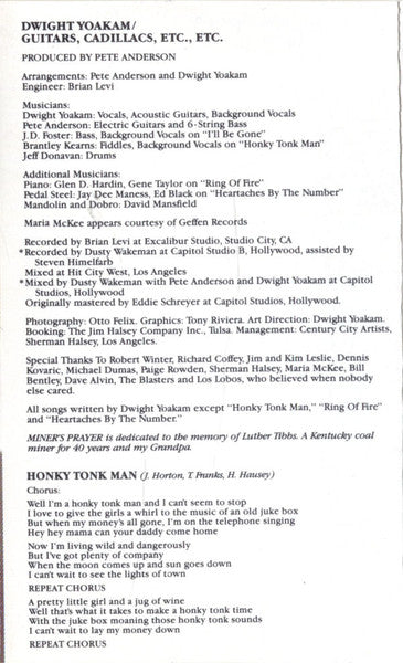 Dwight Yoakam : Guitars, Cadillacs, Etc., Etc. (Cass, Album, Dol)
