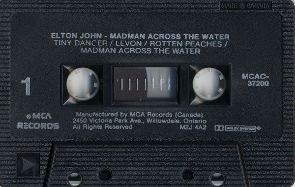 Elton John : Madman Across The Water (Cass, Album, RE, HX )