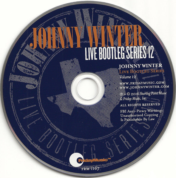Johnny Winter : Live Bootleg Series Vol. 12 (CD, Album, Ltd)