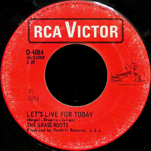 The Grass Roots : Let's Live For Today (7", Single)