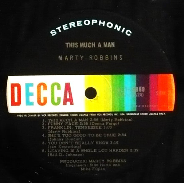 Marty Robbins : This Much A Man (LP, Album)