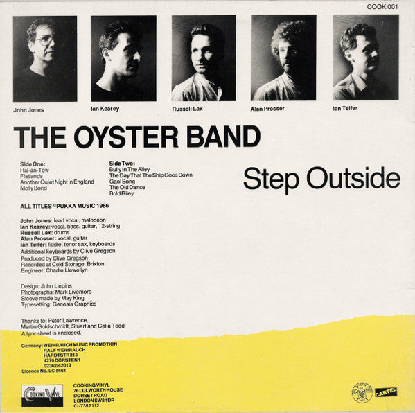 Oysterband : Step Outside (LP, Album, Col)