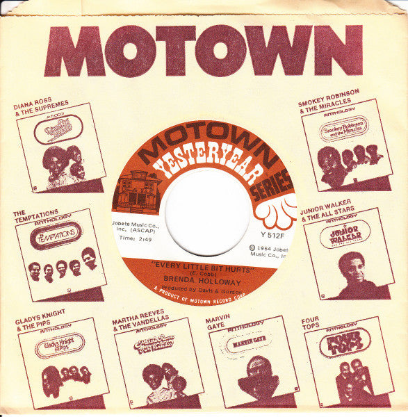 Brenda Holloway : Every Little Bit Hurts / Just Look What You've Done (7")