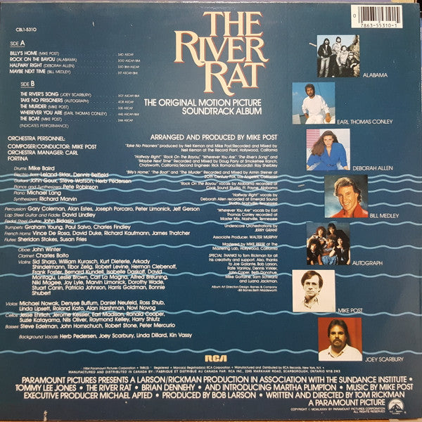 Various : The River Rat - The Original Soundtrack Album (LP, Album, Comp)