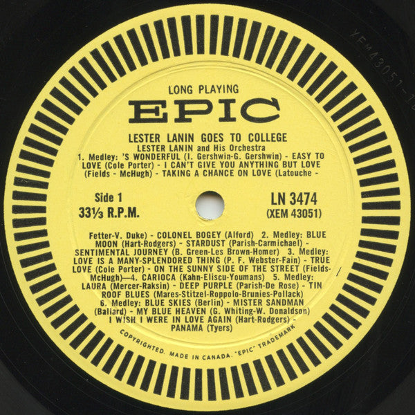 Lester Lanin And His Orchestra : Goes To College (LP, Album)