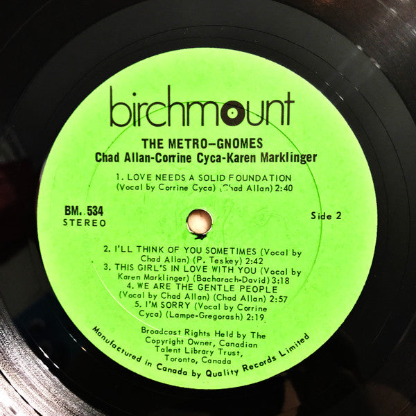 The Metro-Gnomes : The Metro-Gnomes (LP, Album, RE)