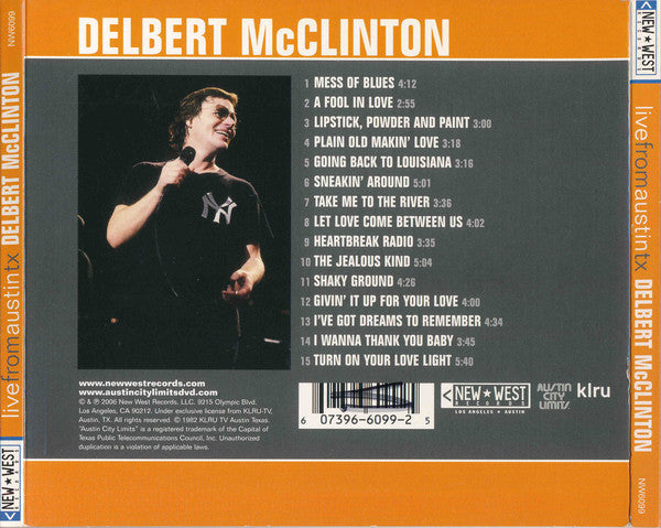 Delbert McClinton : Live From Austin Tx (CD, Album)