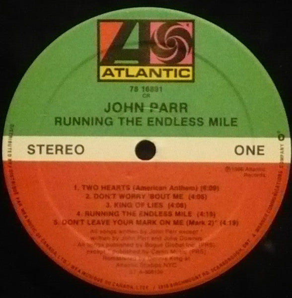 John Parr : Running The Endless Mile (LP, Album)