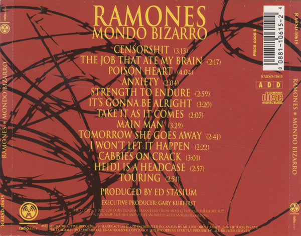 Ramones : Mondo Bizarro (CD, Album)