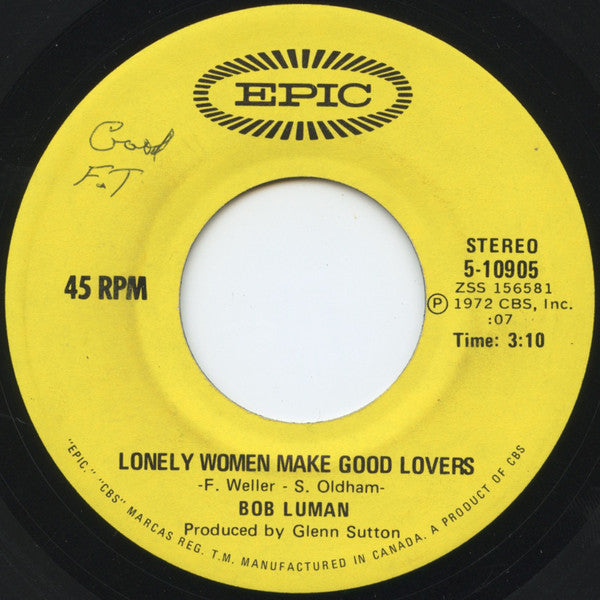Bob Luman : Lonely Women Make Good Lovers (7")