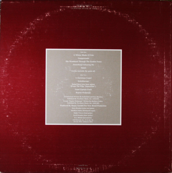 Procol Harum : A Whiter Shade Of Pale (LP, Album, RE)
