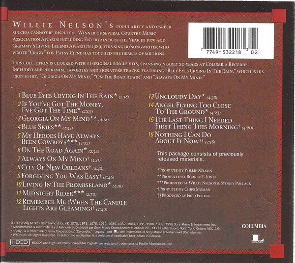 Willie Nelson : 16 Biggest Hits (HDCD, Comp)