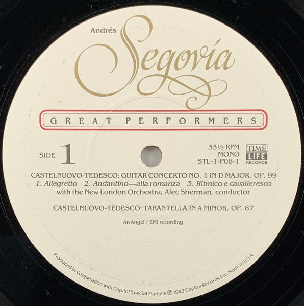 Andrés Segovia : Great Performers: Segovia (LP, Comp + Box)