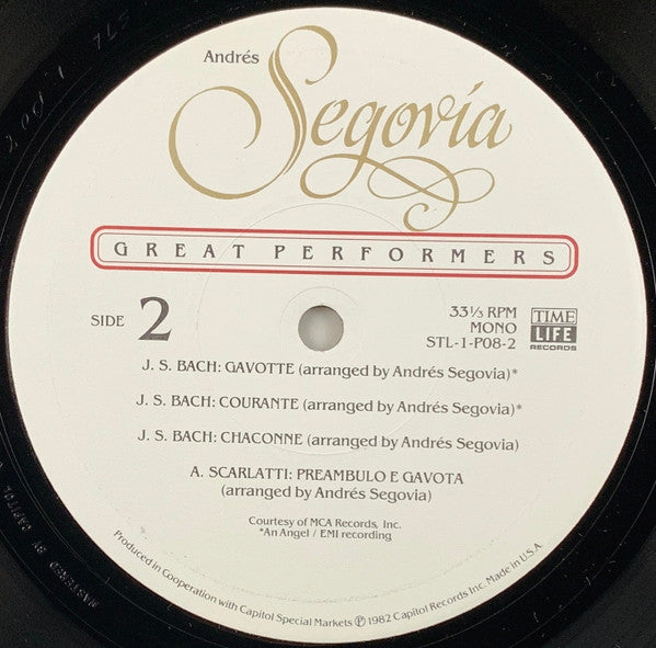 Andrés Segovia : Great Performers: Segovia (LP, Comp + Box)