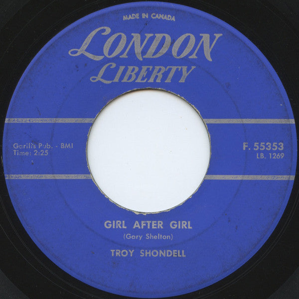 Troy Shondell : This Time  (7", Single)