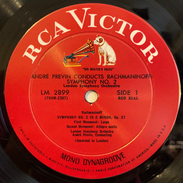 André Previn Conducts Sergei Rachmaninoff, London Symphony Orchestra : Symphony No. 2 (LP, Album, Mono)