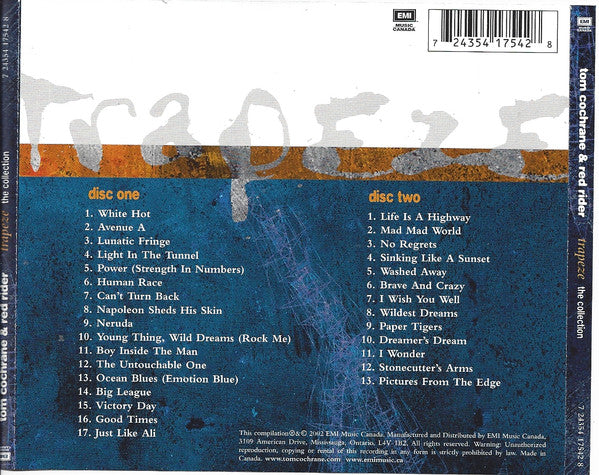 Tom Cochrane & Red Rider : Trapeze - The Collection (2xCD, Comp)
