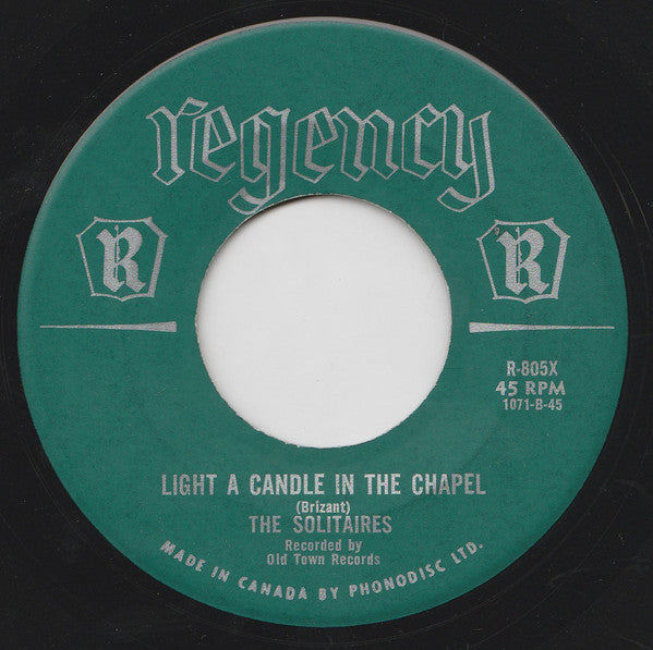 The Solitaires : Helpless / Light A Candle In The Chapel (7", Single)