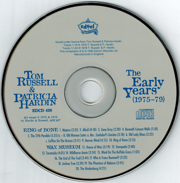 Hardin & Russell : Tom Russell & Patricia Hardin: The Early Years (1975-79) (CD, Comp)
