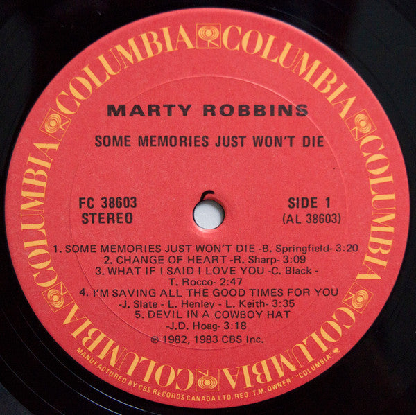 Marty Robbins : Some Memories Just Won't Die (LP, Album)