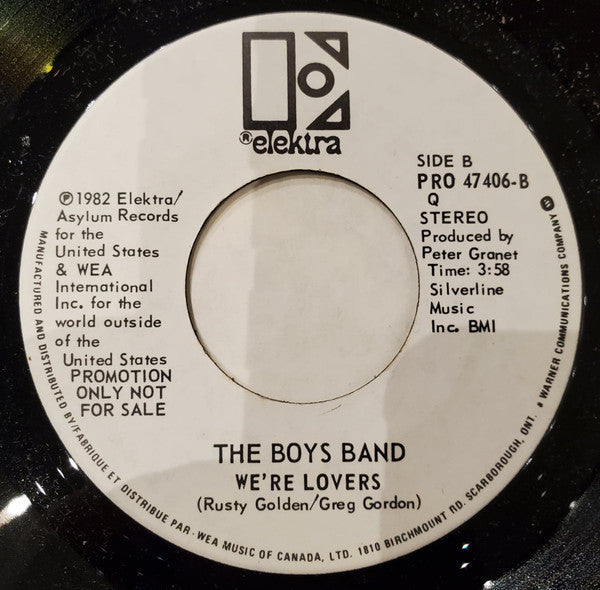 The Boys Band : Don't Stop Me Baby (I'm On Fire) (7", Single, Promo)