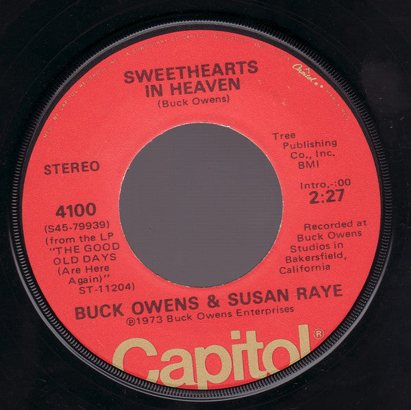 Buck Owens & Susan Raye : Love Is Strange / Sweethearts In Heaven  (7", Single)