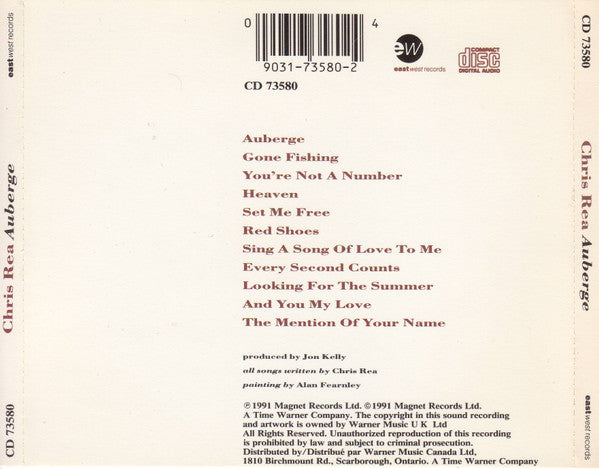 Chris Rea : Auberge (CD, Album)
