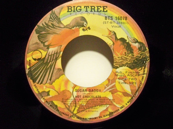 Hot Chocolate : Heaven Is In The Back Seat Of My Cadillac (7", Single)