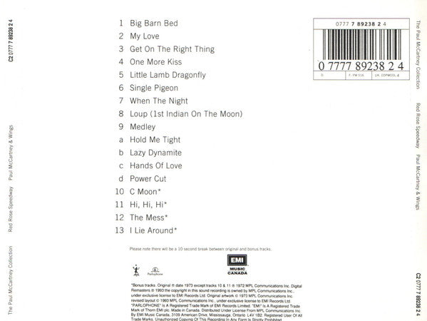 Paul McCartney & Wings* : Red Rose Speedway (CD, Album, RE, RM)