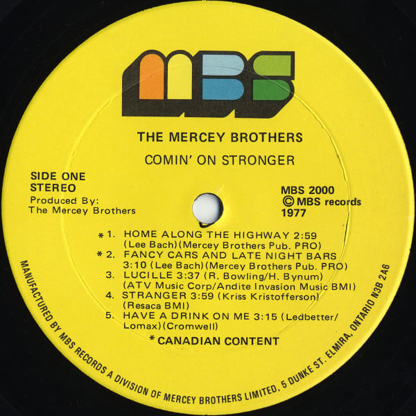 The Mercey Brothers : Comin' On Stronger (LP)