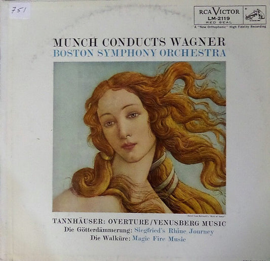 Richard Wagner, Boston Symphony Orchestra, Charles Munch : Music From Tannhäuser, Die Walküre And Die Götterdämmerung (LP, Mono)