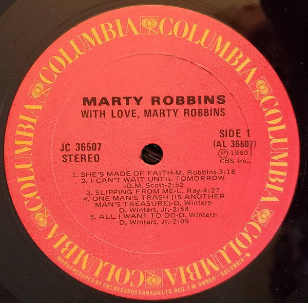 Marty Robbins : With Love, Marty Robbins (LP, Album)