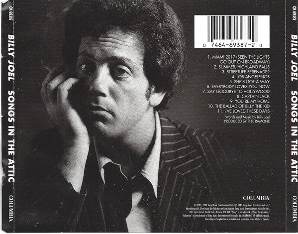 Billy Joel : Songs In The Attic (CD, Album, Enh, RE, RM)