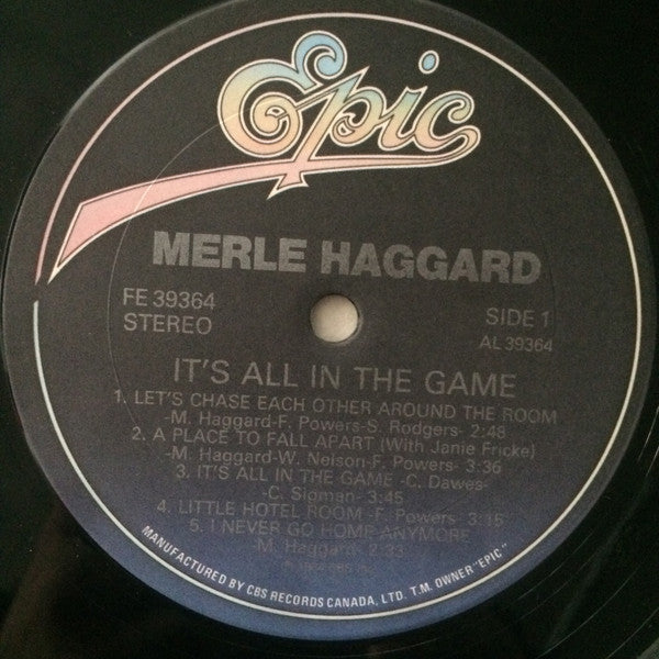 Merle Haggard : It's All In The Game (LP, Album)