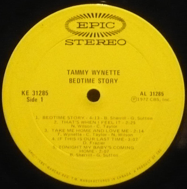 Tammy Wynette : Bedtime Story (LP, Album)
