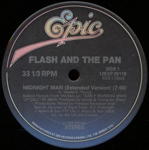 Flash & The Pan : Midnight Man (12", Single)