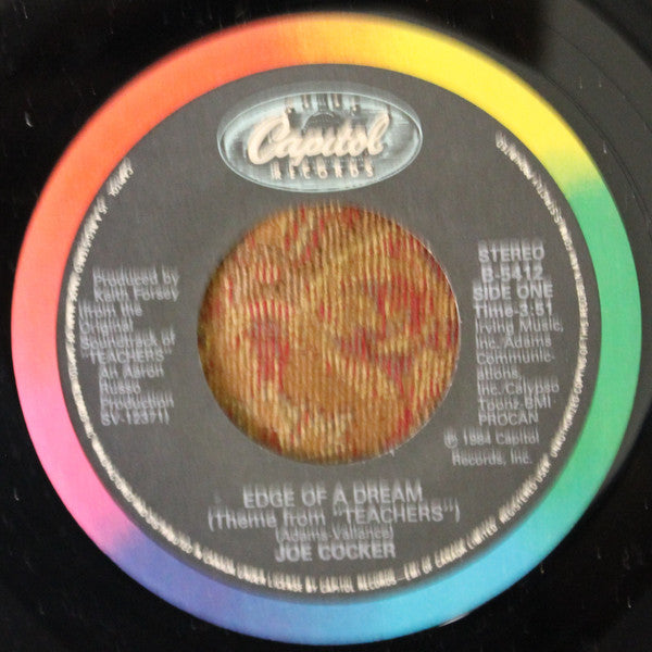 Joe Cocker : Edge Of A Dream (Theme From 'Teachers') (7", Single)