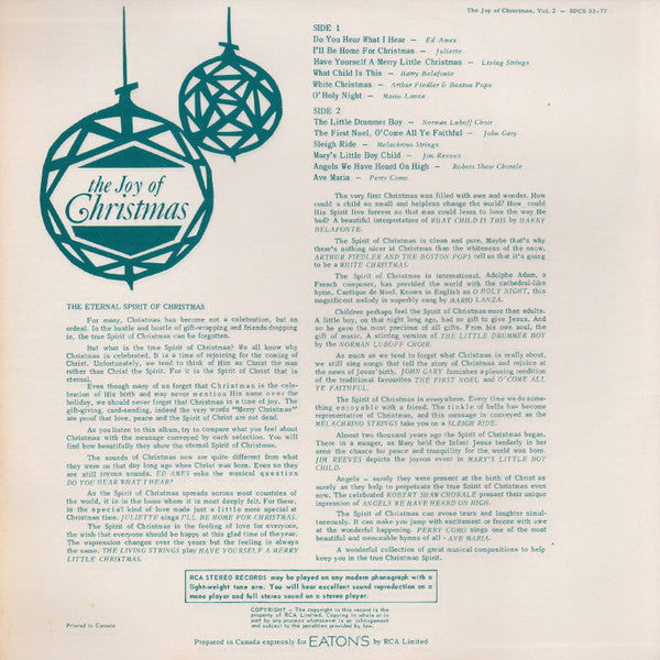 Various : The Joy Of Christmas - Special Collector's Edition - Volume 2 (LP, Comp)