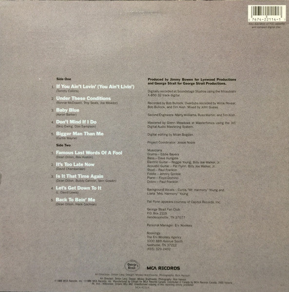 George Strait : If You Ain't Lovin' (You Ain't Livin') (LP, Album)