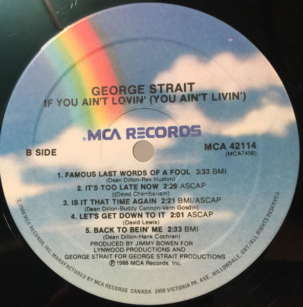George Strait : If You Ain't Lovin' (You Ain't Livin') (LP, Album)