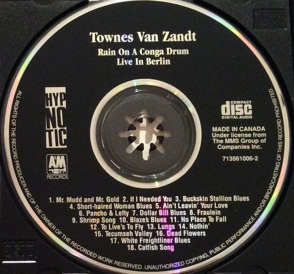 Townes Van Zandt : Rain On A Conga Drum - Live In Berlin (CD, Album)