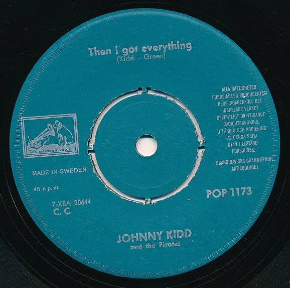 Johnny Kidd And The Pirates* : I'll Never Get Over You (7", Single)