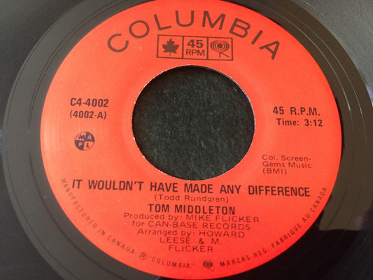 Tom Middleton (2) : It Wouldn't Have Made Any Difference (7")