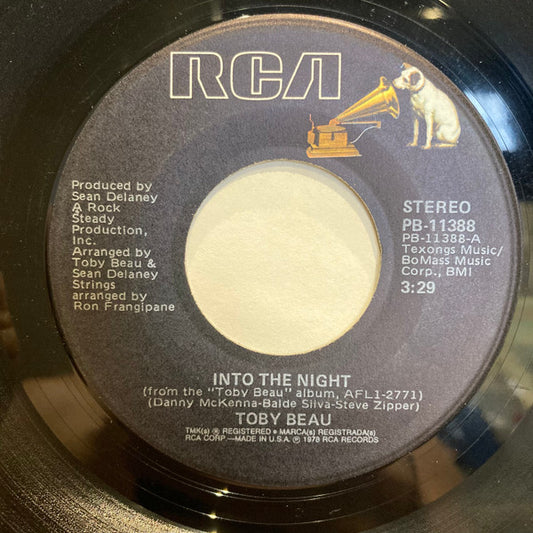 Toby Beau : Into The Night / Wink Of An Eye (7", Single)