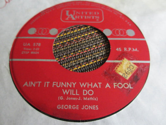 George Jones (2) : Ain't It Funny What A Fool Will Do  (7", Single)