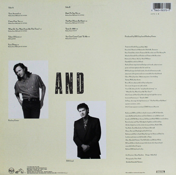 Foster And Lloyd : Foster And Lloyd (LP, Album)