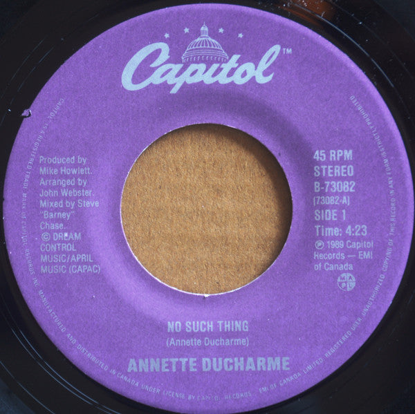 Annette Ducharme : No Such Thing (7", Single)