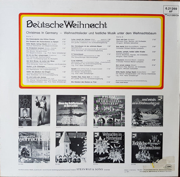 Various : Deutsche Weihnacht (Christmas In Germany - Weihnachtslieder Und Festliche Musik Unter Dem Weihnachtsbaum) (LP, Comp, RE)