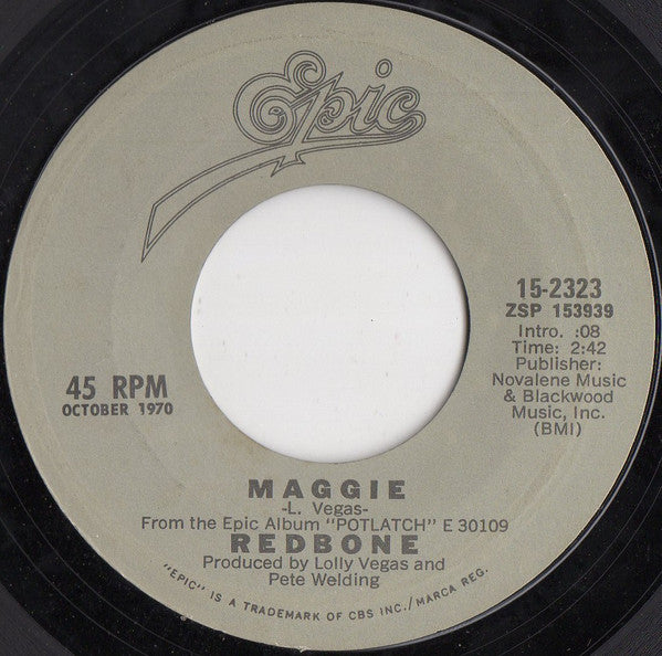 Redbone : Maggie / The Witch Queen Of New Orleans (7", Single, RE)