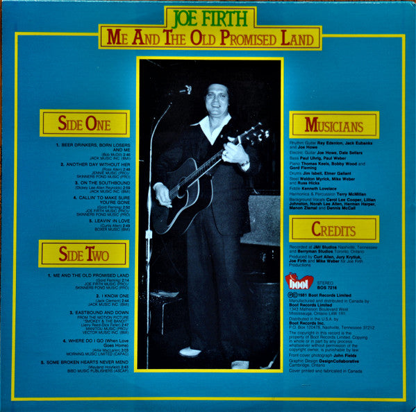 Joe Firth : Me And The Old Promised Land (LP)